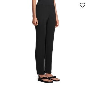 Lafayette 148 New York Remsen Classic Straight Leg Knit Black Pants